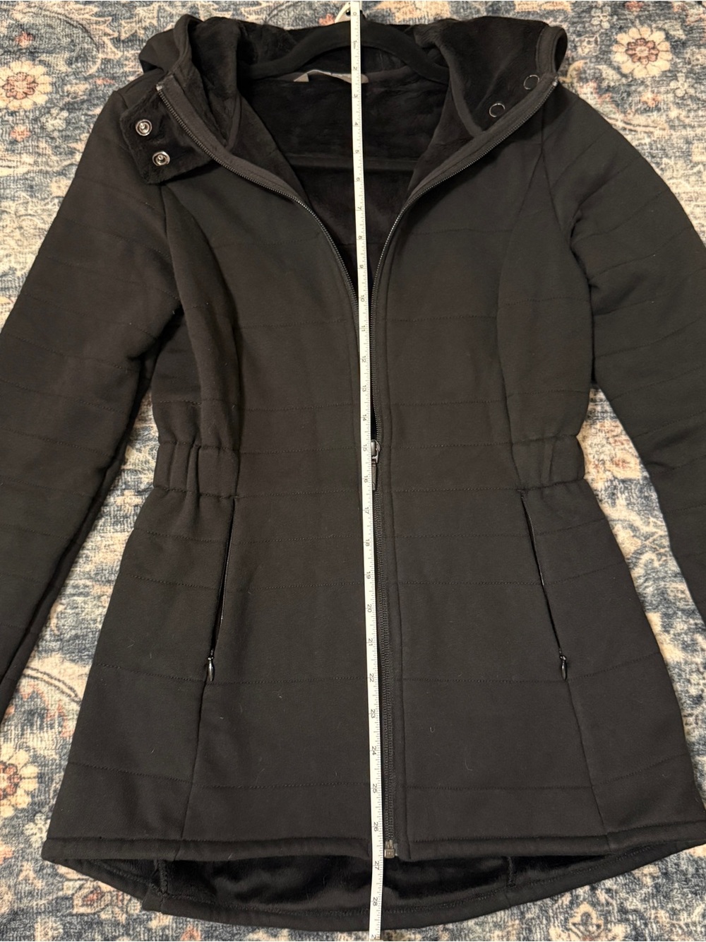 🦋The North Face| Like-New Women’s Black Fleece-Lined Quilted Jacket XS With Hood - Picture 5 of 10